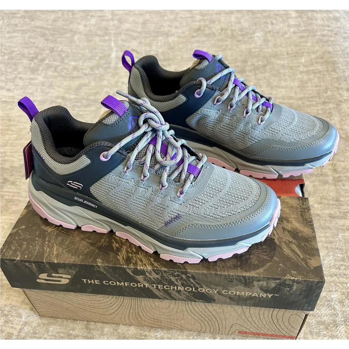 Skechers shoes - Skechers D`Lux Journey - Journey - Light & Dark Gray- with Purple & Pink (UPC: 197627108315) 11