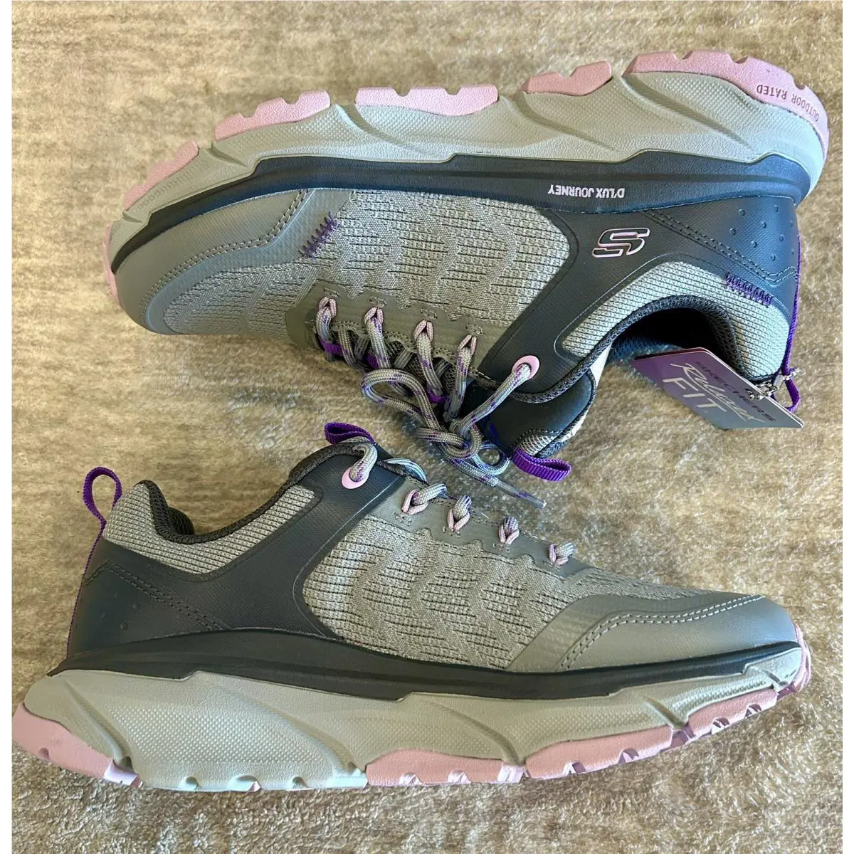 Skechers shoes - Skechers D`Lux Journey - Journey - Light & Dark Gray- with Purple & Pink (UPC: 197627108315) 12
