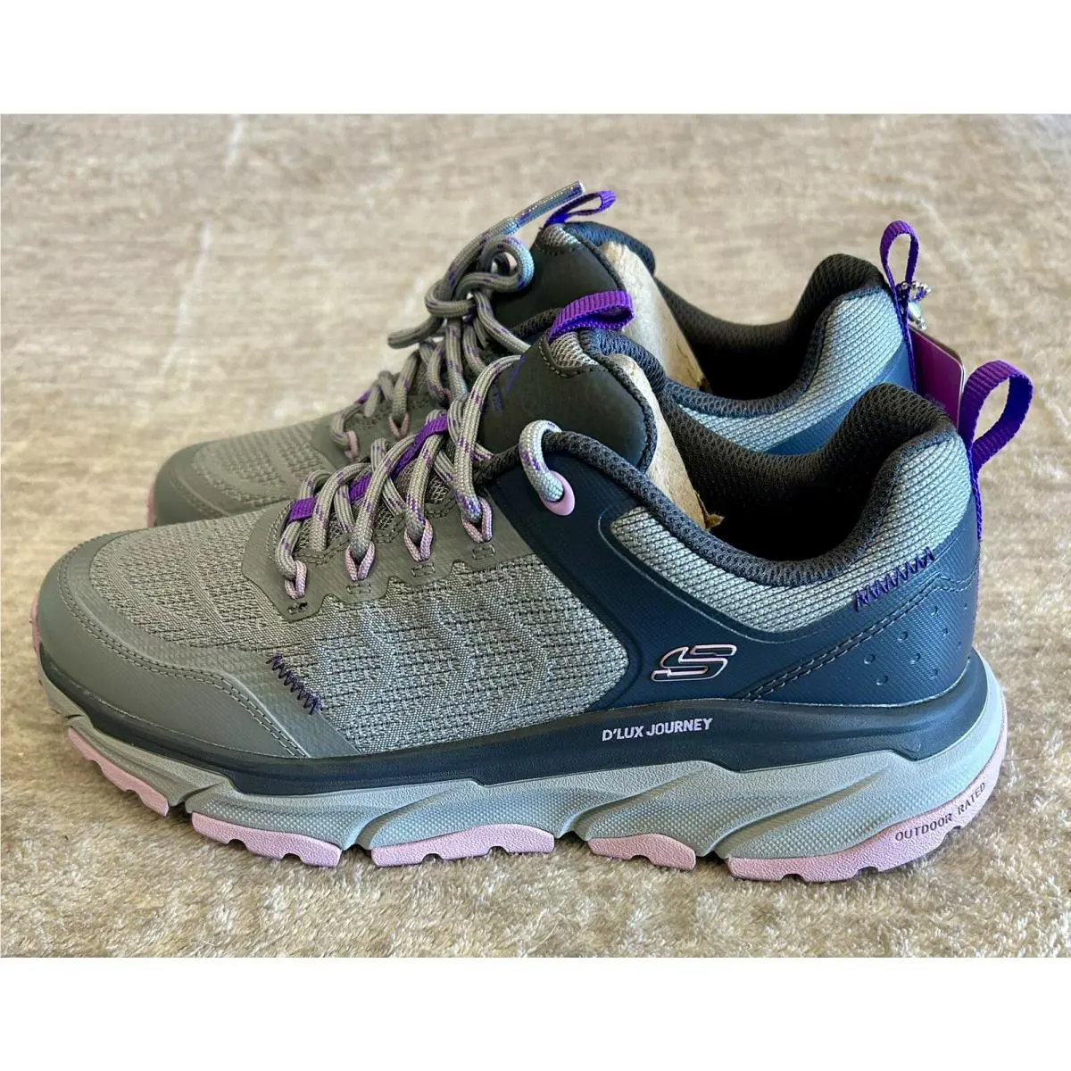 Skechers shoes - Skechers D`Lux Journey - Journey - Light & Dark Gray- with Purple & Pink (UPC: 197627108315) 13