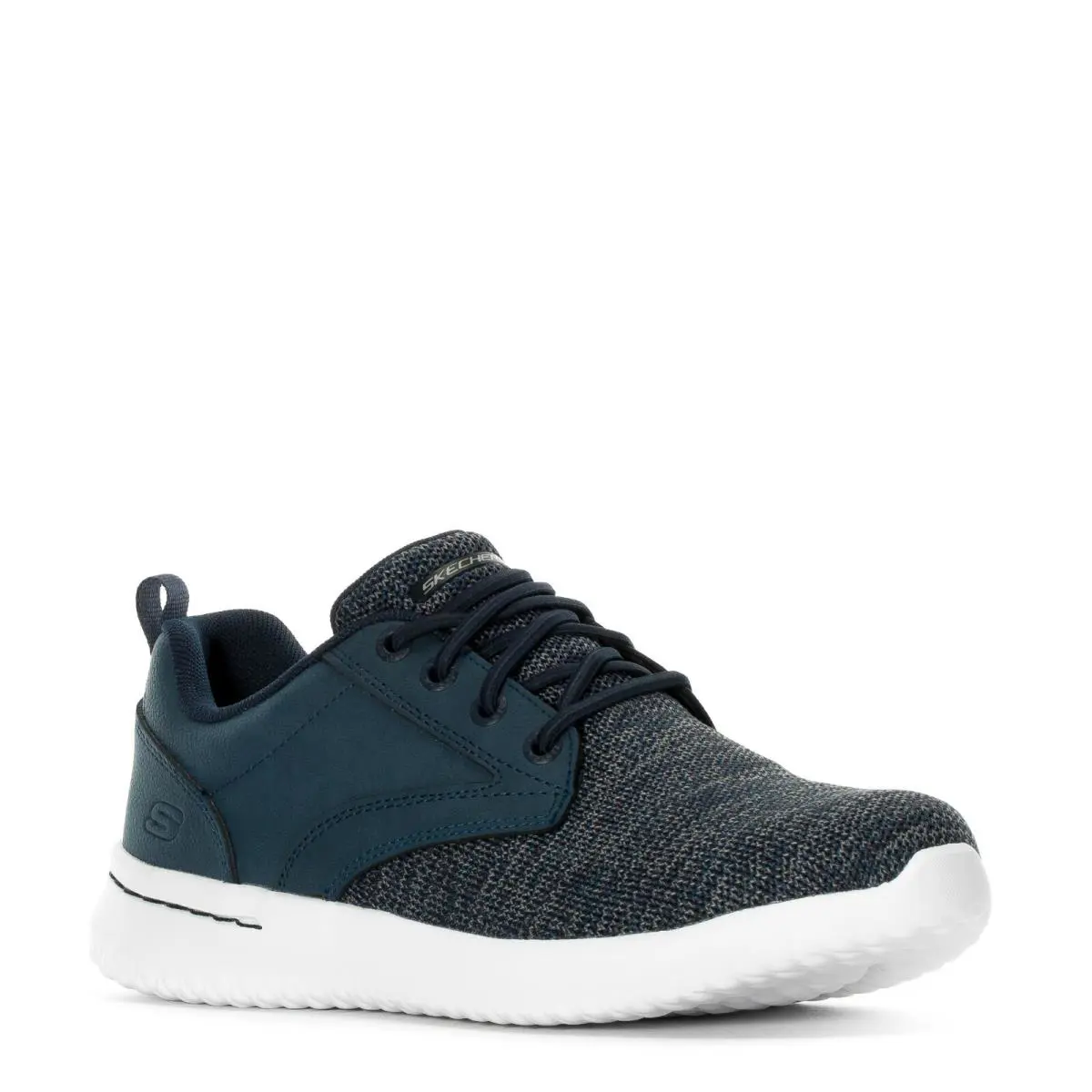 Skechers Delson Low Athletic Trainer Sports Sneakers Men Shoes Navy Size 13 - NAVY/WHITE