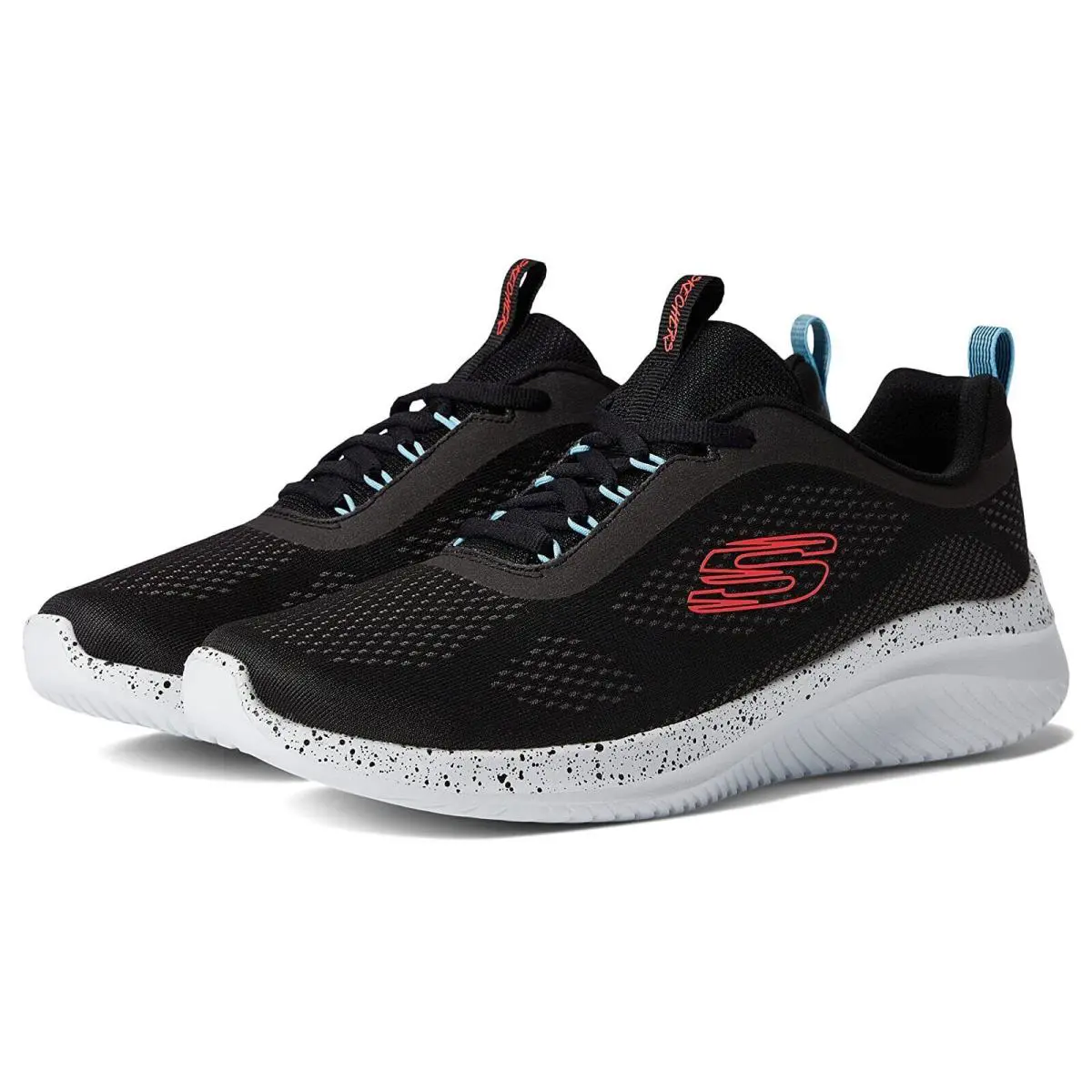Skechers Ultra Flex 3.0 Lace-up Sneakers Trainers Women Shoes Black Size 9 - Black/blue/orange New Horizons