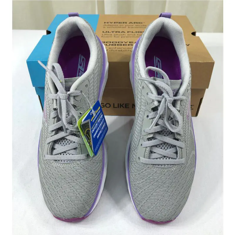 Skechers shoes - Go Run Balance 2 Lace-up Running Shoe Sneakers - 172013 - Gray/Purple (UPC: 195204215388) 9