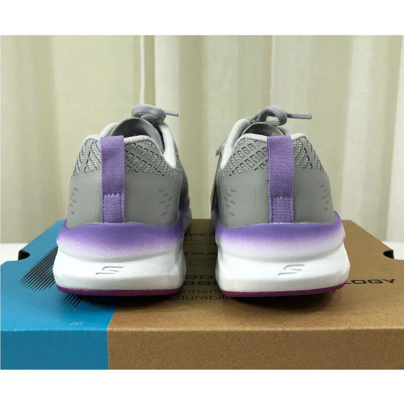 Skechers shoes - Go Run Balance 2 Lace-up Running Shoe Sneakers - 172013 - Gray/Purple (UPC: 195204215388) 12