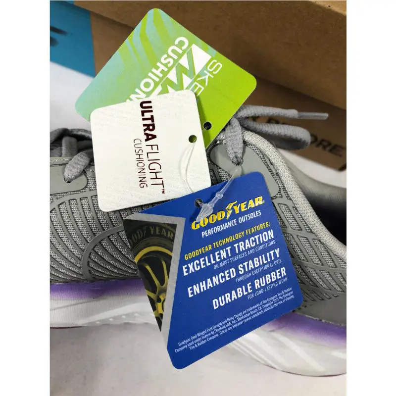 Skechers shoes - Go Run Balance 2 Lace-up Running Shoe Sneakers - 172013 - Gray/Purple (UPC: 195204215388) 19