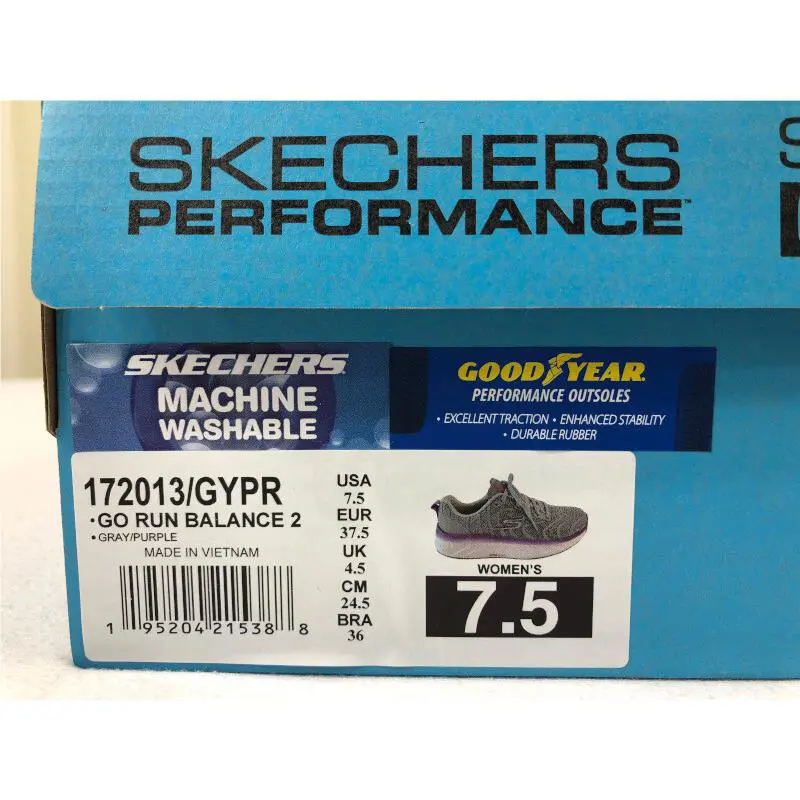 Skechers shoes - Go Run Balance 2 Lace-up Running Shoe Sneakers - 172013 - Gray/Purple (UPC: 195204215388) 22