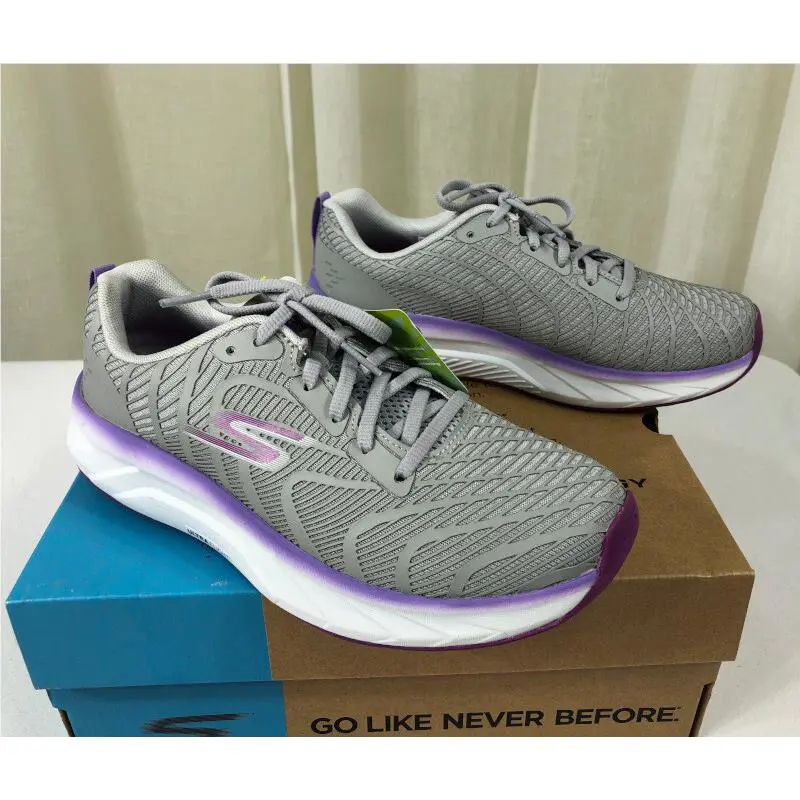 Skechers shoes - Go Run Balance 2 Lace-up Running Shoe Sneakers - 172013 - Gray/Purple (UPC: 195204215388) 3