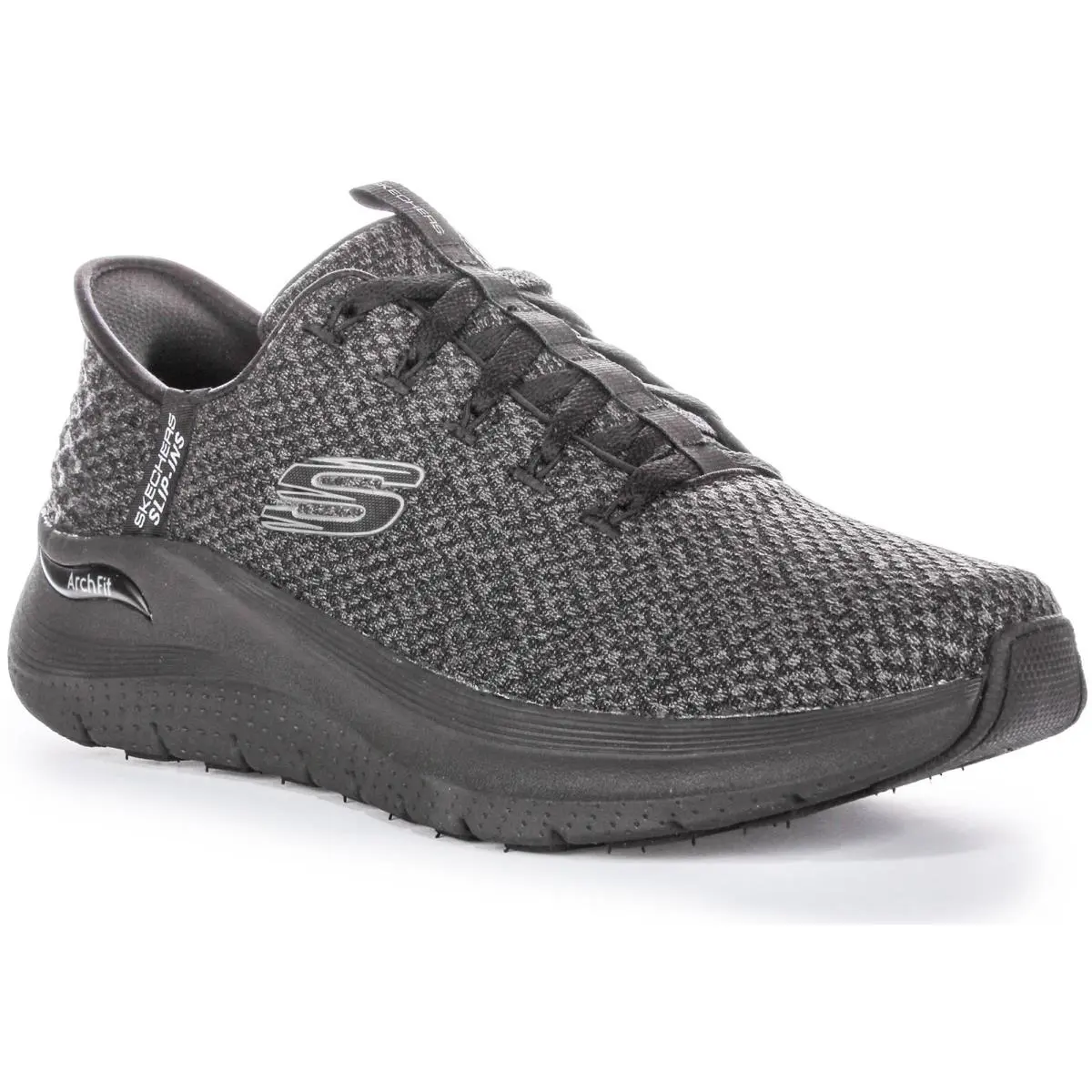 Skechers Arch Fit 2.0- L Mens Sneaker Black Black Size US 6 - 13 - BLACK BLACK