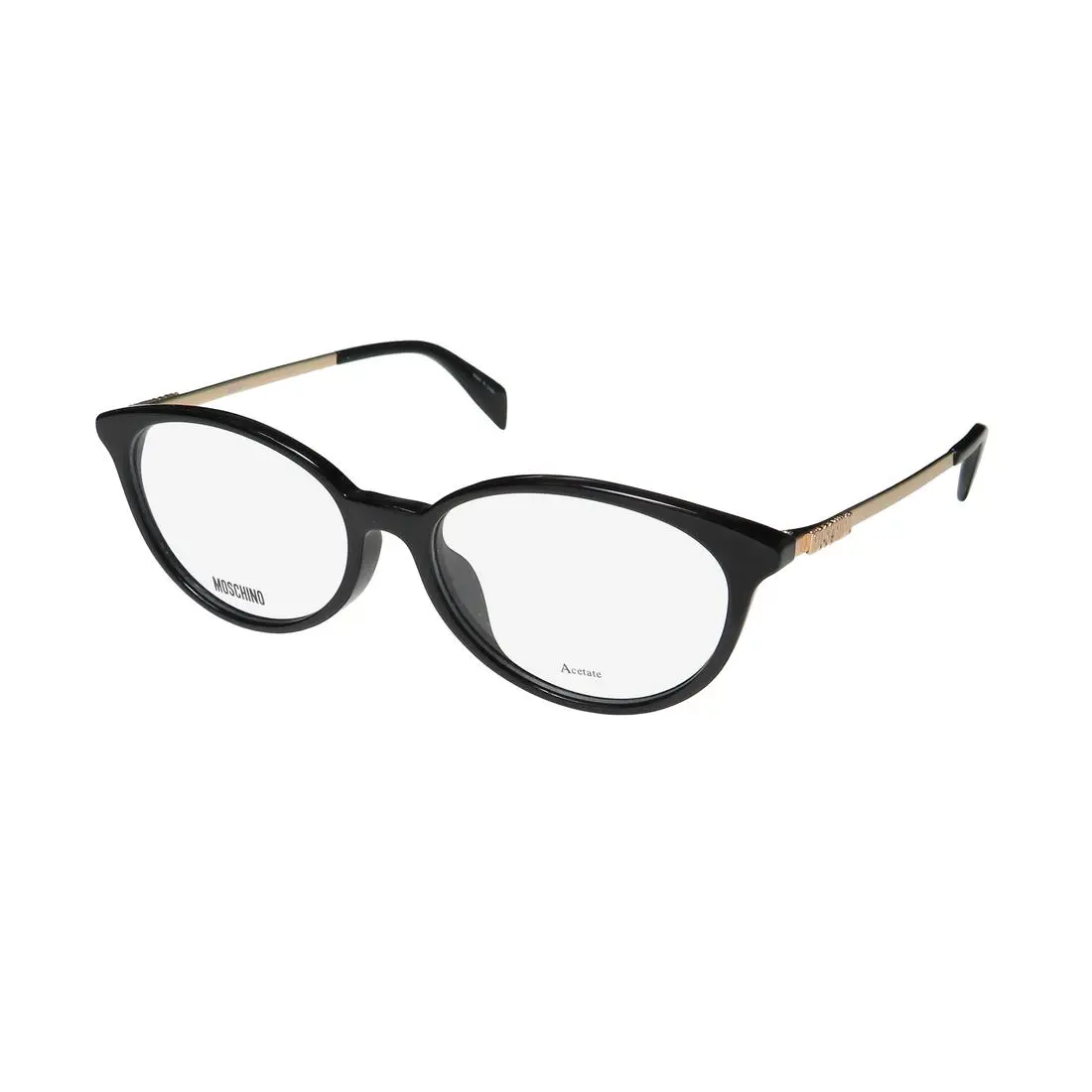 526/F Prestigious Designer Optical Modern Eyeglass Frame/glasses Black / Gold by Moschino