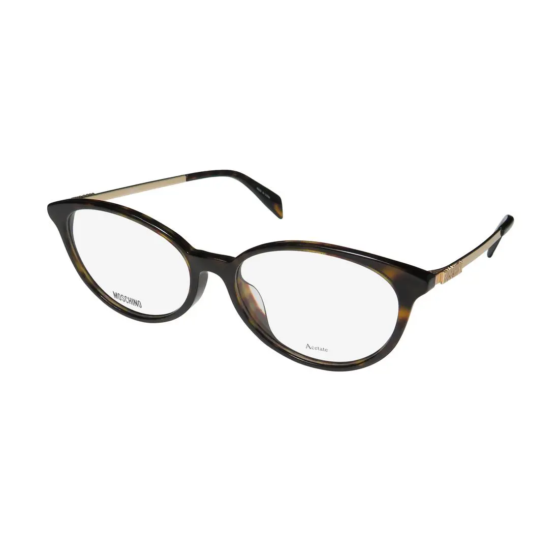 526/F Prestigious Designer Optical Modern Eyeglass Frame/glasses Dark Havana / Gold by Moschino