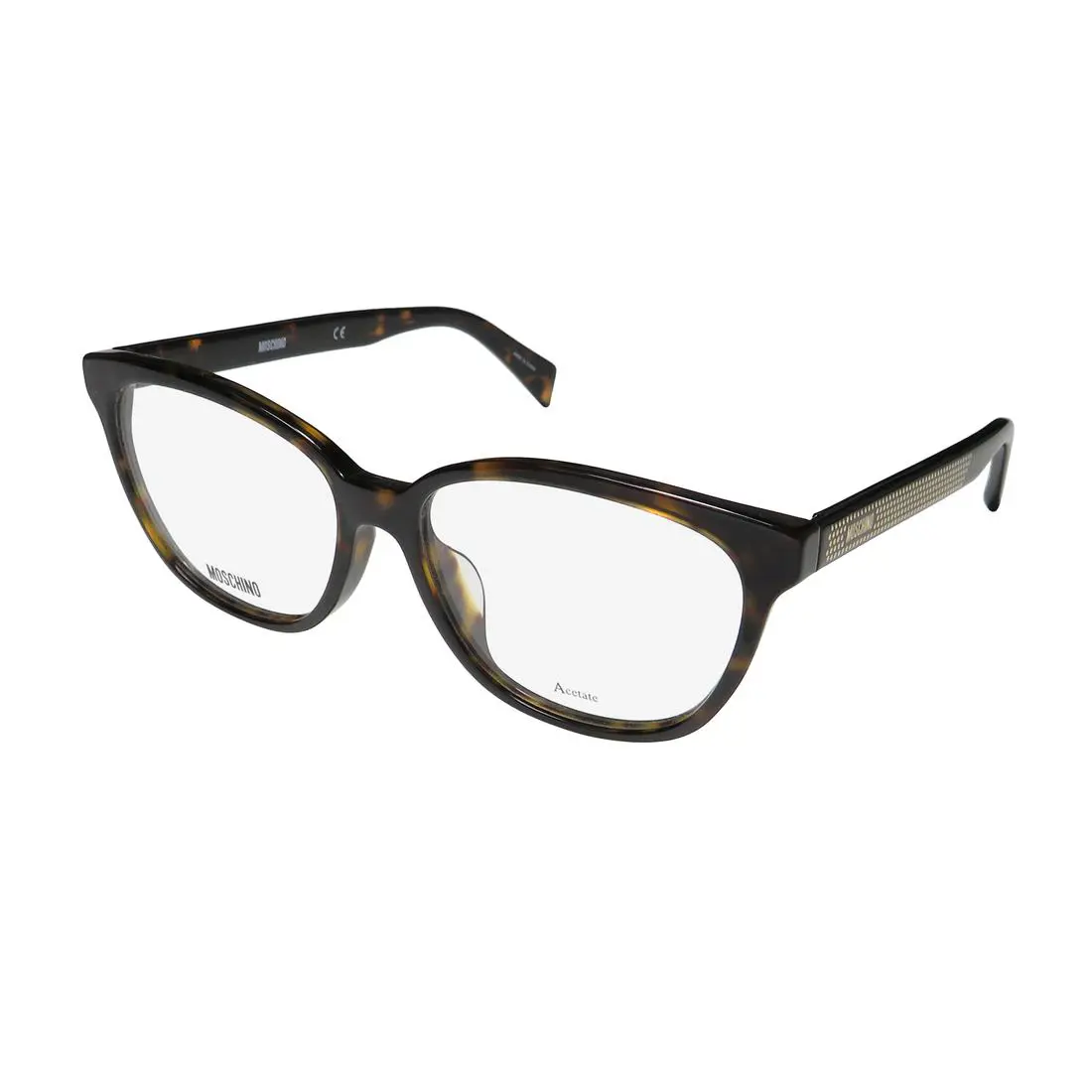 527/F Designed IN Italy Famous Designer Rare Eyeglass Frame/glasses Dark Havana by Moschino