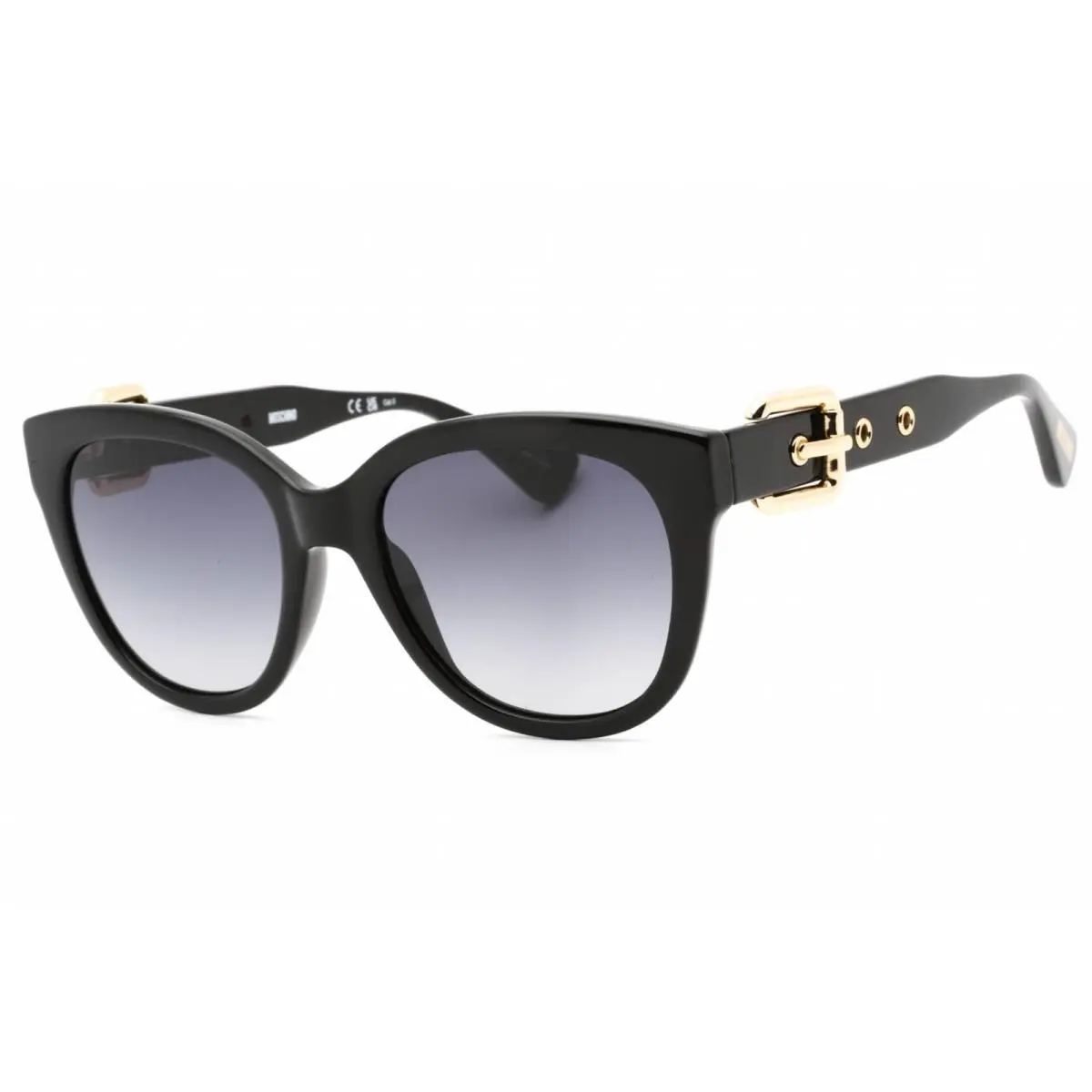 Women`s Sunglasses Black Plastic Full Rim Square Frame MOS143/S 0807 9O by Moschino