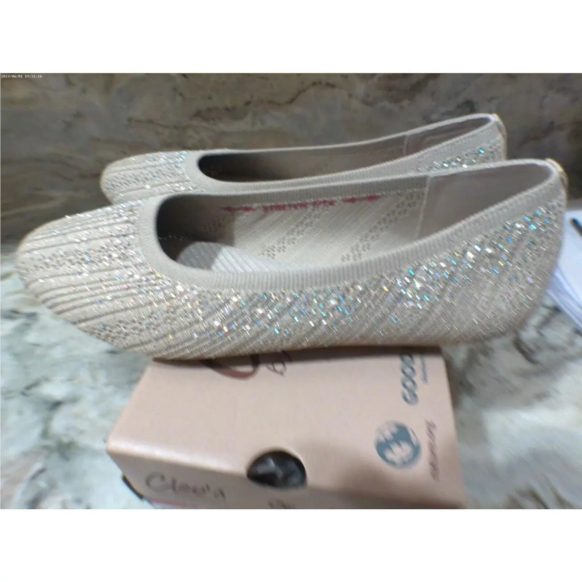 Skechers shoes - CLEO GLITZY DAZE - CLEO GLITZY DAZE - 158765-TPE - Glitzy Taupe (UPC: 196989714196) 1