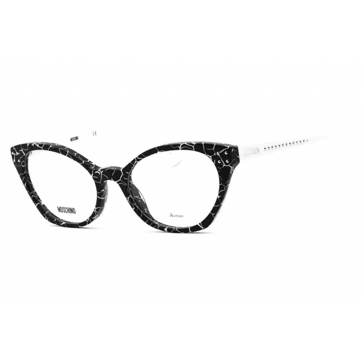 Moschino MOS582 W2M Eyeglasses Black Marble Frame 51mm