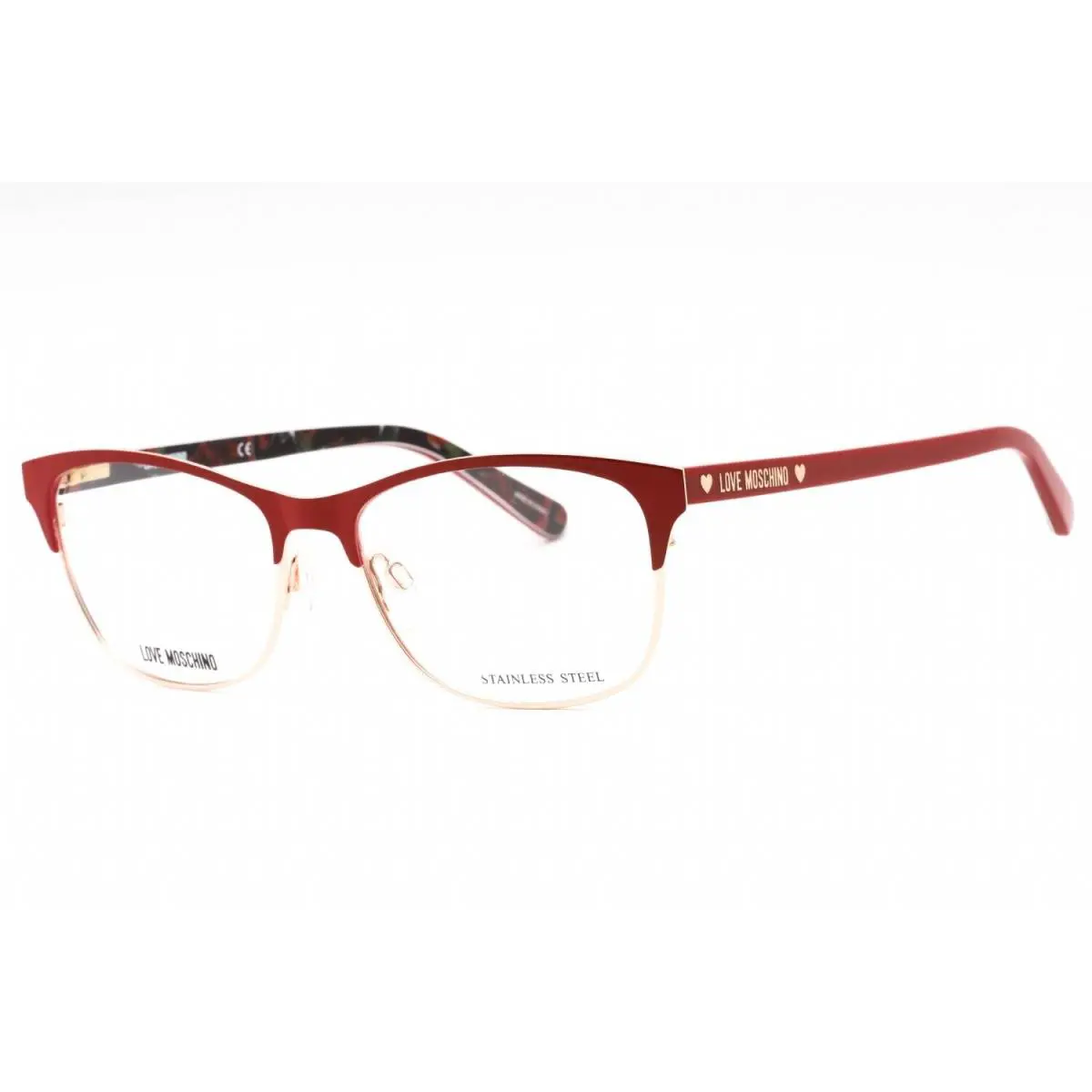 Love MOL526 0C9A 00 Eyeglasses Red Frame 53mm by Moschino