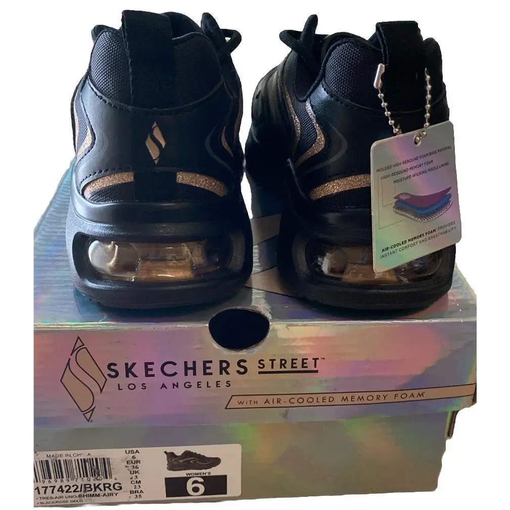 Skechers shoes - 6-Skechers Street ™ Tres-Air - Street - 177422/BKRG - Black 6