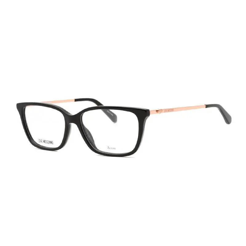 Moschino Love MOL550 0807 00 Black/gold 52mm Eyeglasses - Frame: Black/Gold, Lens: Clear Demo Lenses, code: 080700
