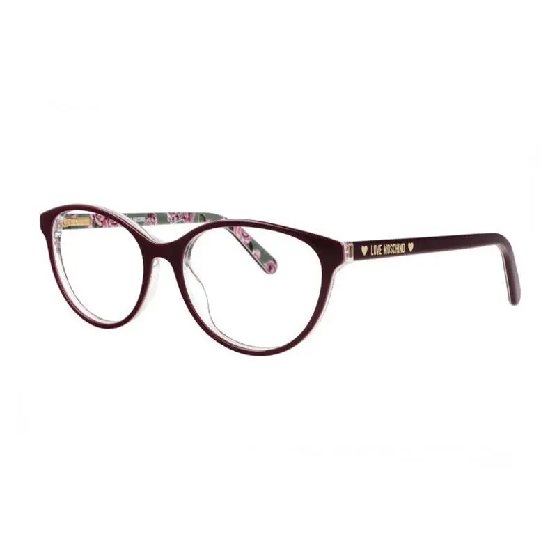 Moschino Love MOL525 00T7 00 Plum 52mm Eyeglasses - Frame: Plum, Lens: Clear Demo Lenses, code: 00T700