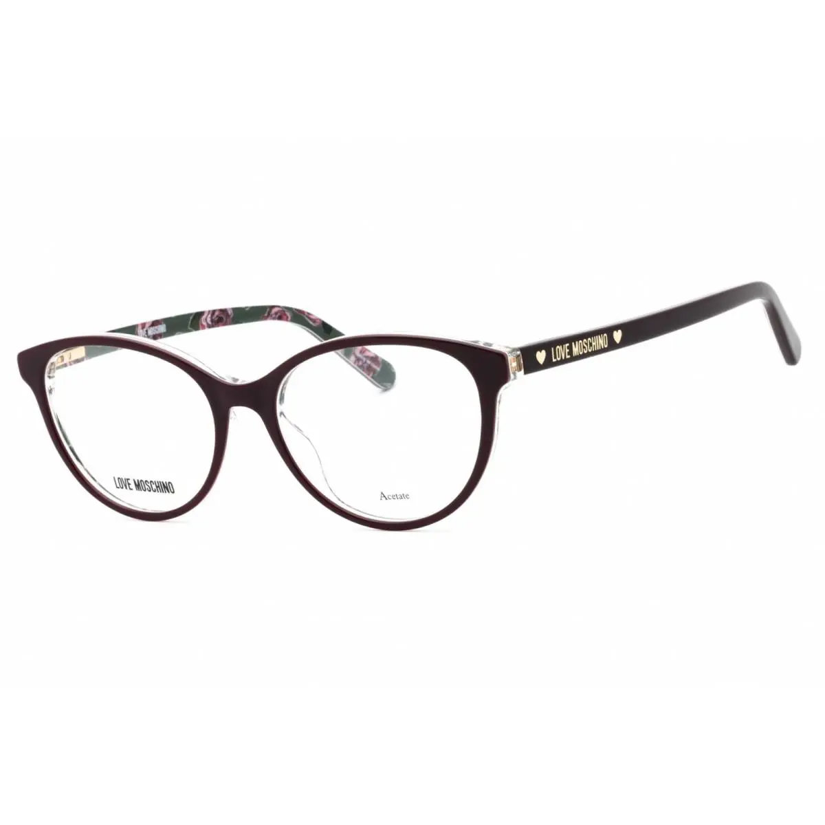 Moschino Love MOL525 0T7 Eyeglasses Plum Frame 52mm