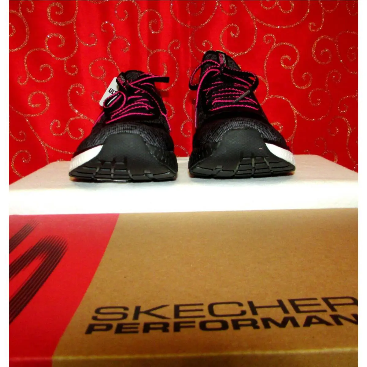 Skechers shoes - SKECHERS ULTRA GO RUN STEADY SWIFT - 16025 - Black/HOT PINK (UPC: 1931139920008) 8