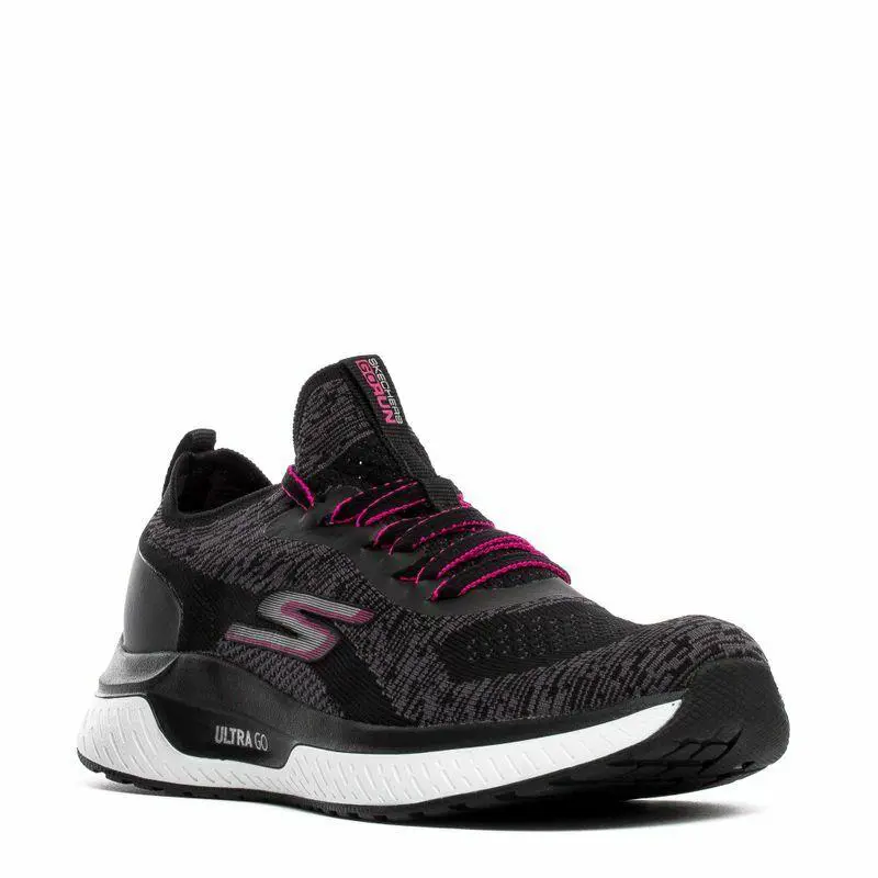 Skechers GO Run Steady Swift Sneaker Trainer Women Shoes Black/pink Size 10 - Black/Pink