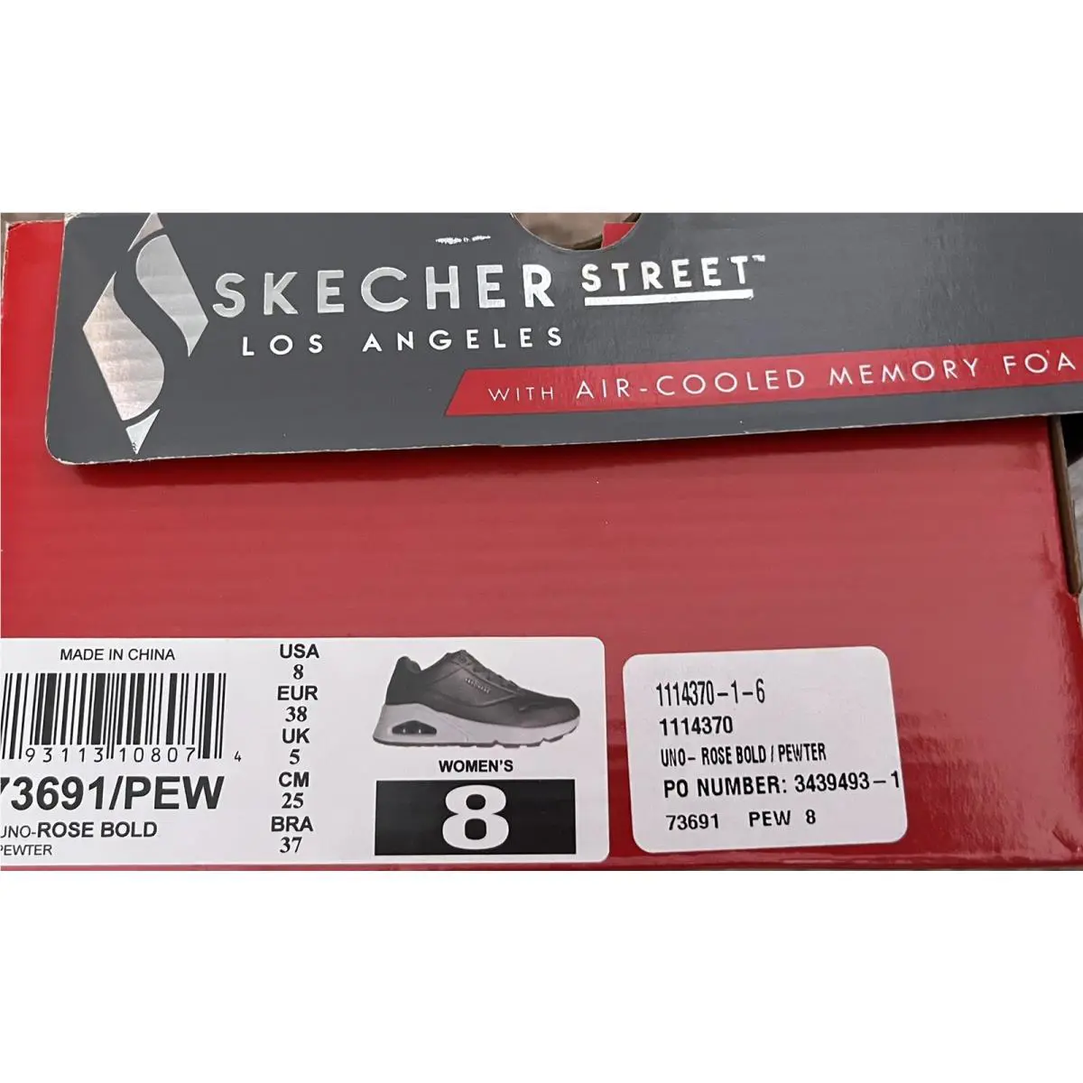 Skechers shoes - Uno - Uno - Pewter (UPC: 193113108074) 0