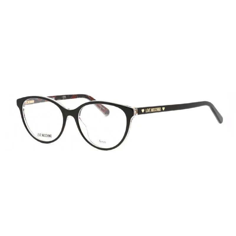 Moschino Love MOL525 0807 00 Black/transparent 52mm Eyeglasses - Frame: Black/Transparent, Lens: Clear Demo Lenses, code: 080700