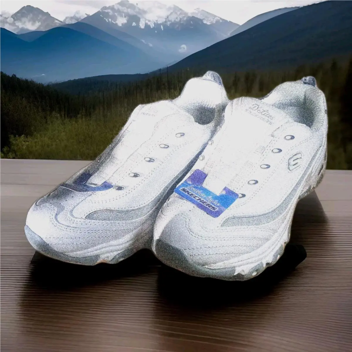 Skechers shoes - Skechers D`Lites Bright Sky - Bright Sky - 11595 - White/Silver (UPC: 885125968486) 0