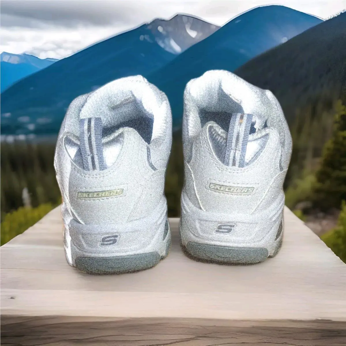 Skechers shoes - Skechers D`Lites Bright Sky - Bright Sky - 11595 - White/Silver (UPC: 885125968486) 2