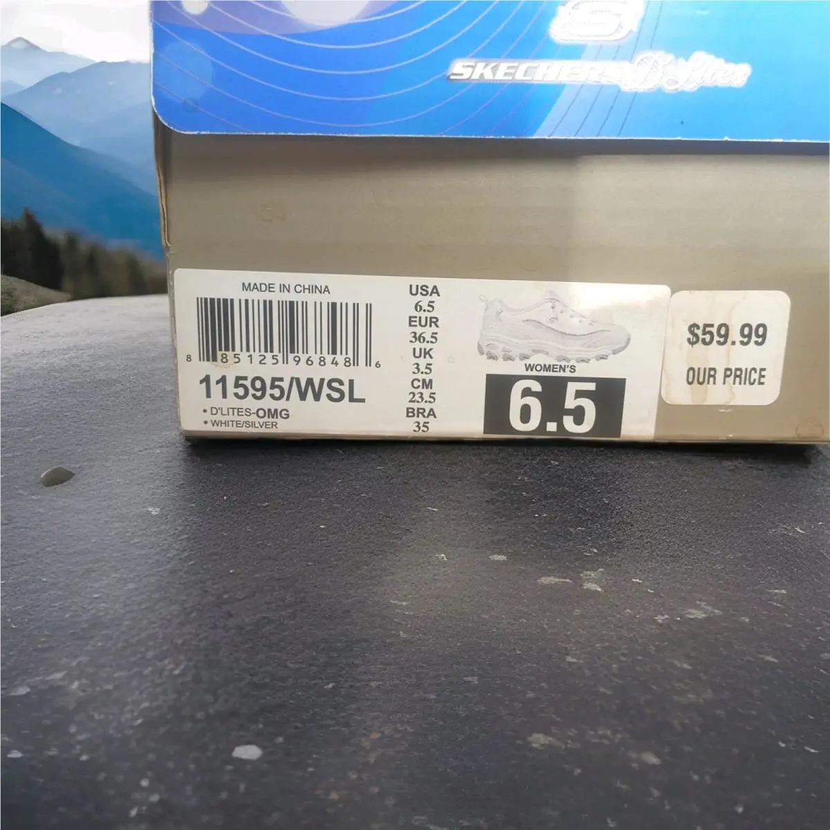 Skechers shoes - Skechers D`Lites Bright Sky - Bright Sky - 11595 - White/Silver (UPC: 885125968486) 7