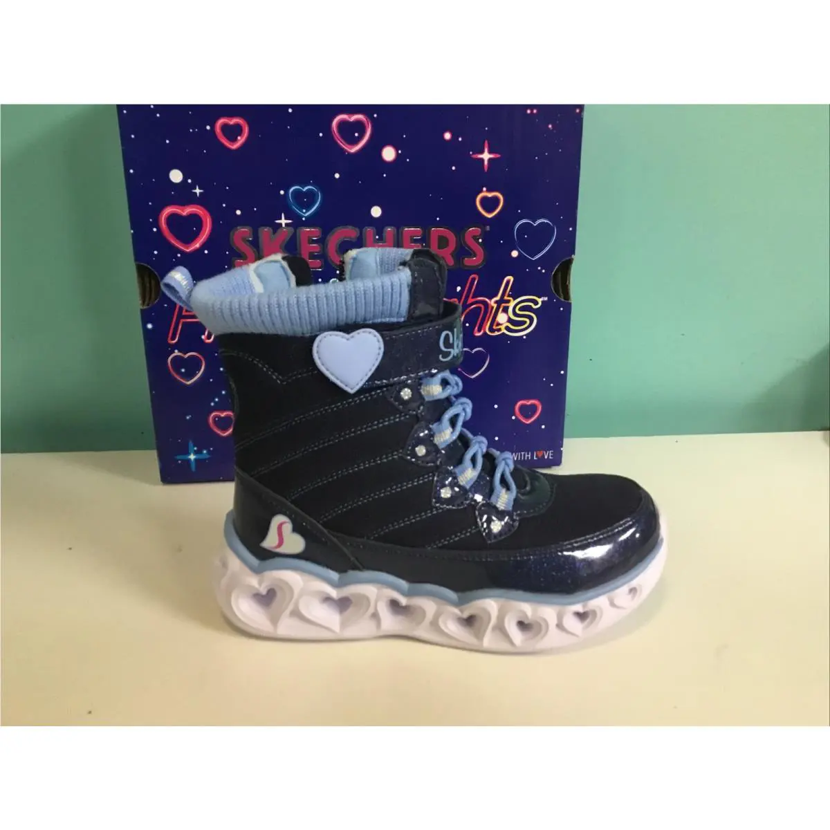 Skechers shoes - Skechers Heart Lights 20287 - Heart Lights - Blue 2