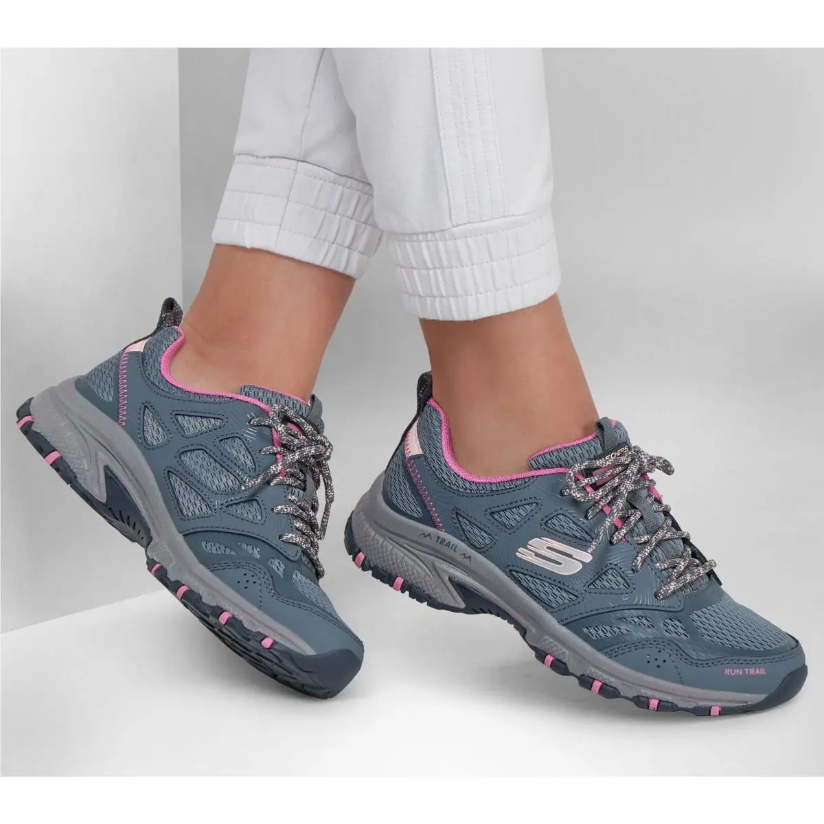 Skechers Most Popular Women`s Hillcrest - Pure Escapade - 7.5 M - charcoal/pink