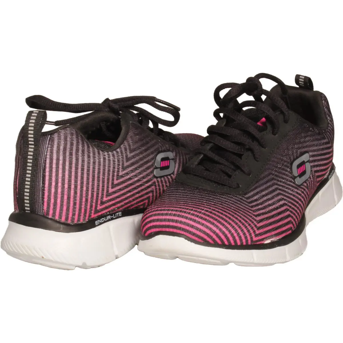 Skechers Equalizer - Expect Miracles Womens Sneaker Black / Pink US Size 6.5 - Multicolor