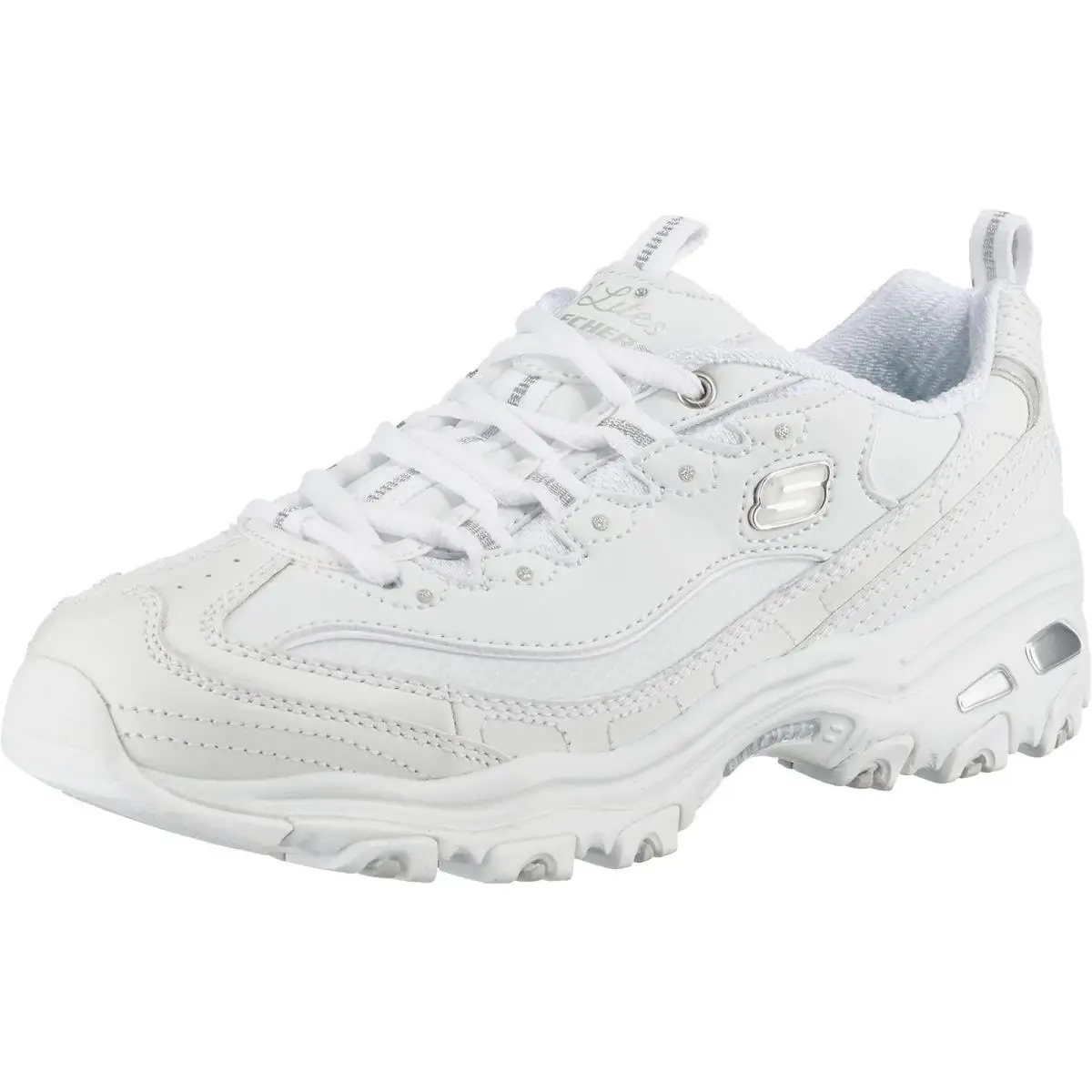 Sport Womens Dlites Fresh Start Memory Foam Lace-up Sneaker White by Skechers