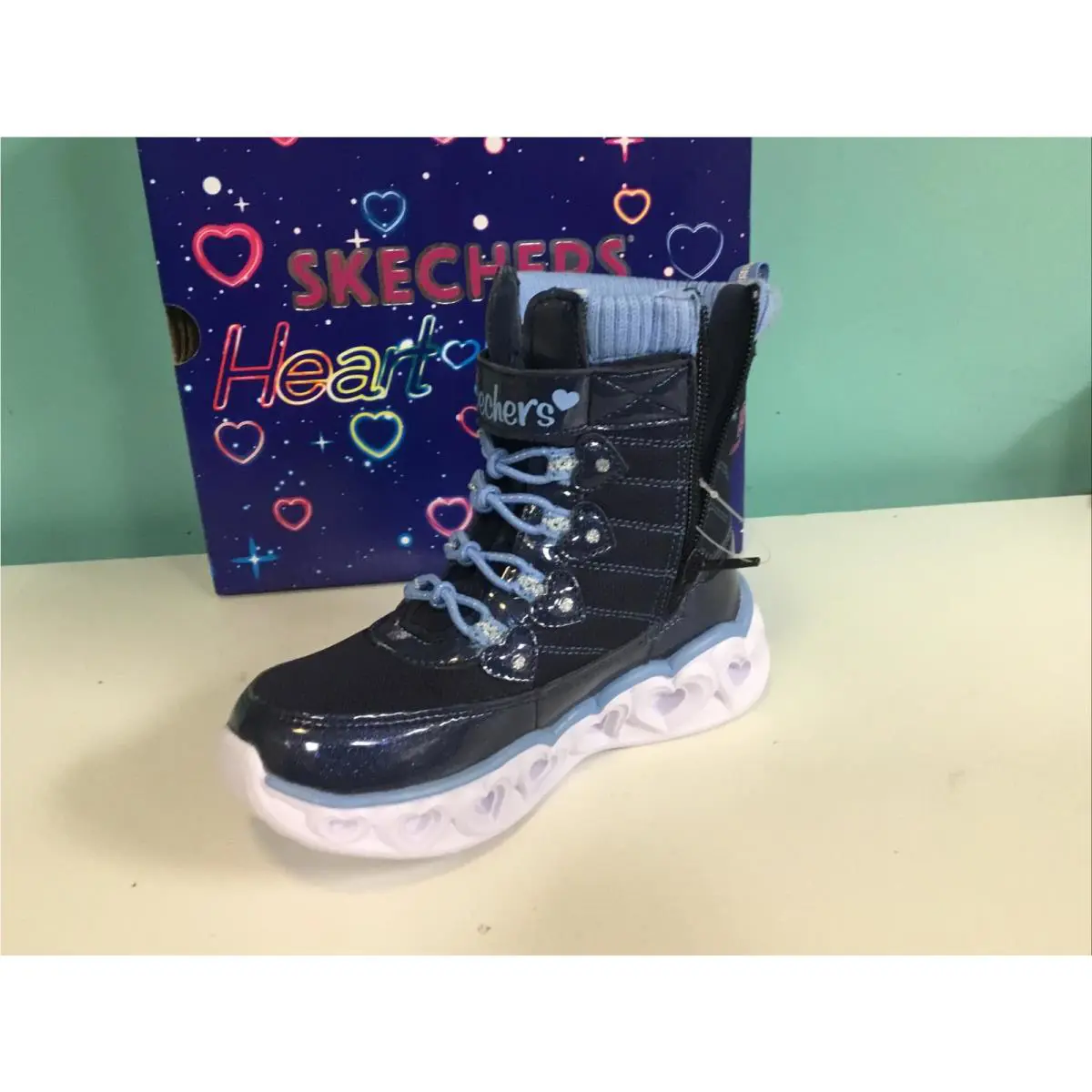 Skechers shoes - Skechers Heart Lights 20287 - Heart Lights - Blue 4