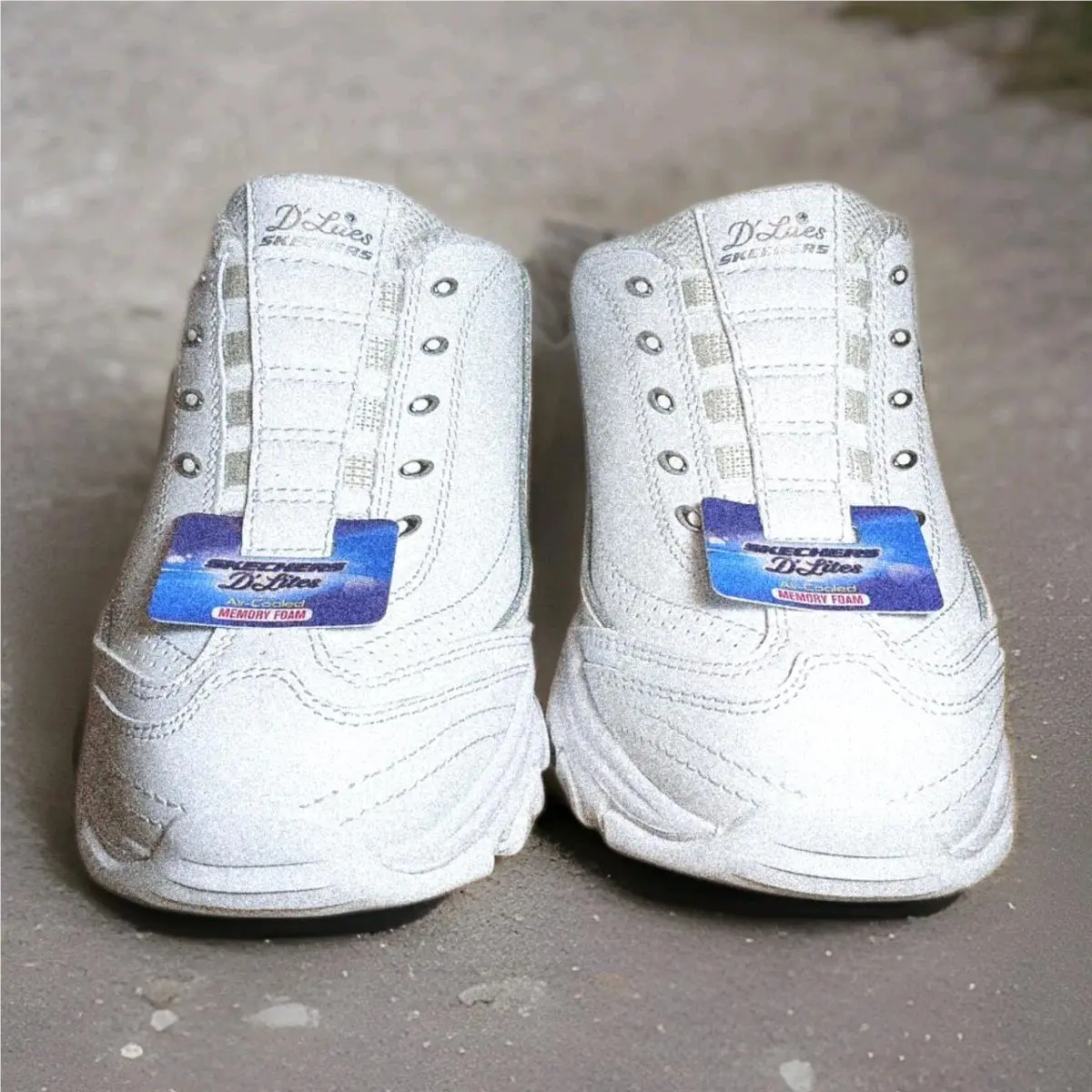 Skechers shoes - SKECHERS D`Lites - 11933 - White+Silver (UPC: 889110355145) 1