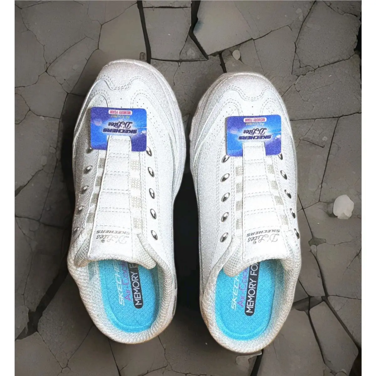 Skechers shoes - SKECHERS D`Lites - 11933 - White+Silver (UPC: 889110355145) 2