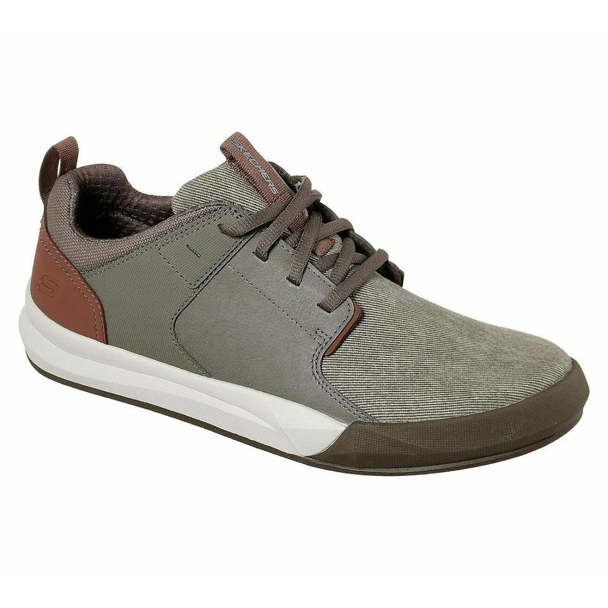 Skechers Norsen Levio Low Trainers Sneakers Men Shoes Khaki Size 12 - KHAKI / BROWN - 65851