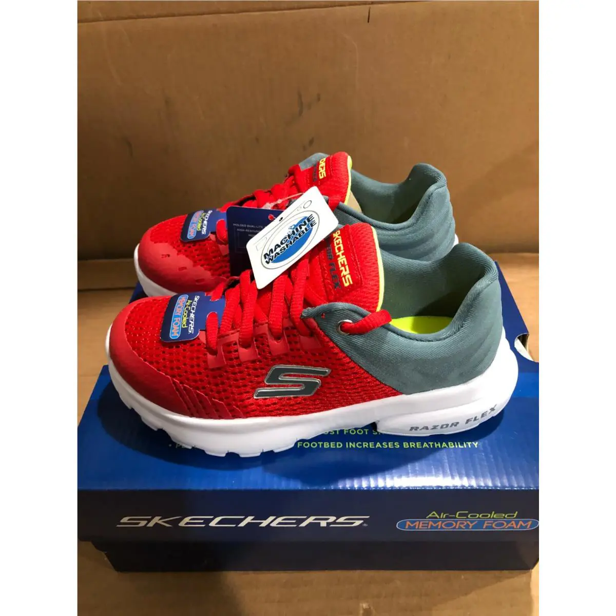 Skechers shoes - SKETCHERS AIR-COOLED MEMORY FOAM - SKETCHERS MEMORY FOAM - 403780L/RDCC - Red (UPC: 195204078792) 4