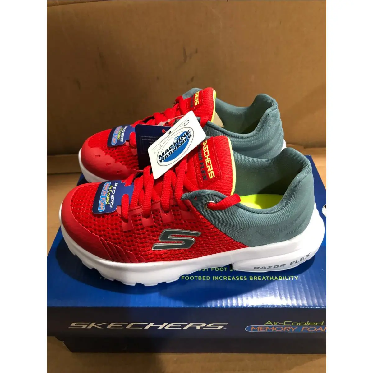 Skechers shoes - SKETCHERS AIR-COOLED MEMORY FOAM - SKETCHERS MEMORY FOAM - 403780L/RDCC - Red (UPC: 195204078792) 5