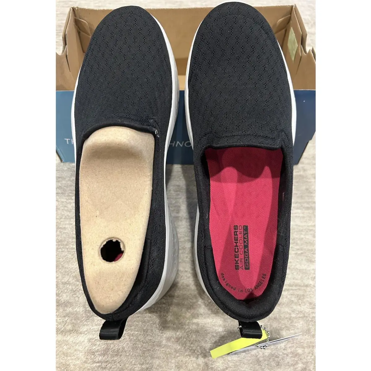 Skechers shoes - Skechers GoWalk Flex-Ocean Wind - GoWalk Wind - Black & White bottoms 2