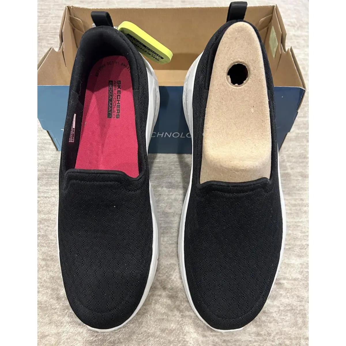 Skechers shoes - Skechers GoWalk Flex-Ocean Wind - GoWalk Wind - Black & White bottoms 3