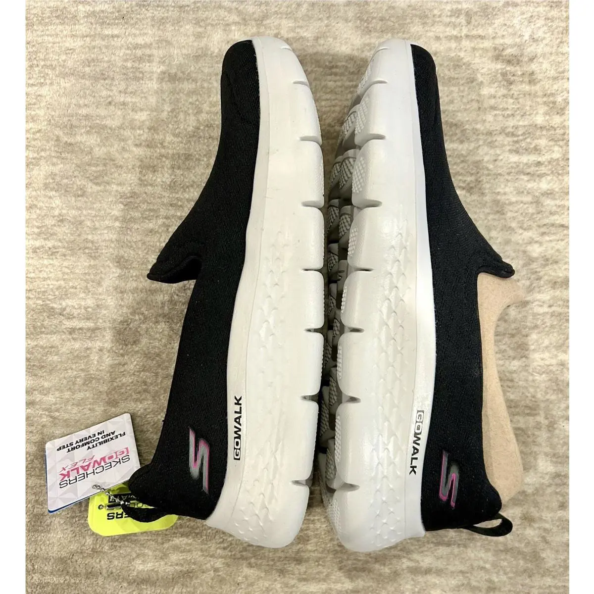 Skechers shoes - Skechers GoWalk Flex-Ocean Wind - GoWalk Wind - Black & White bottoms 12