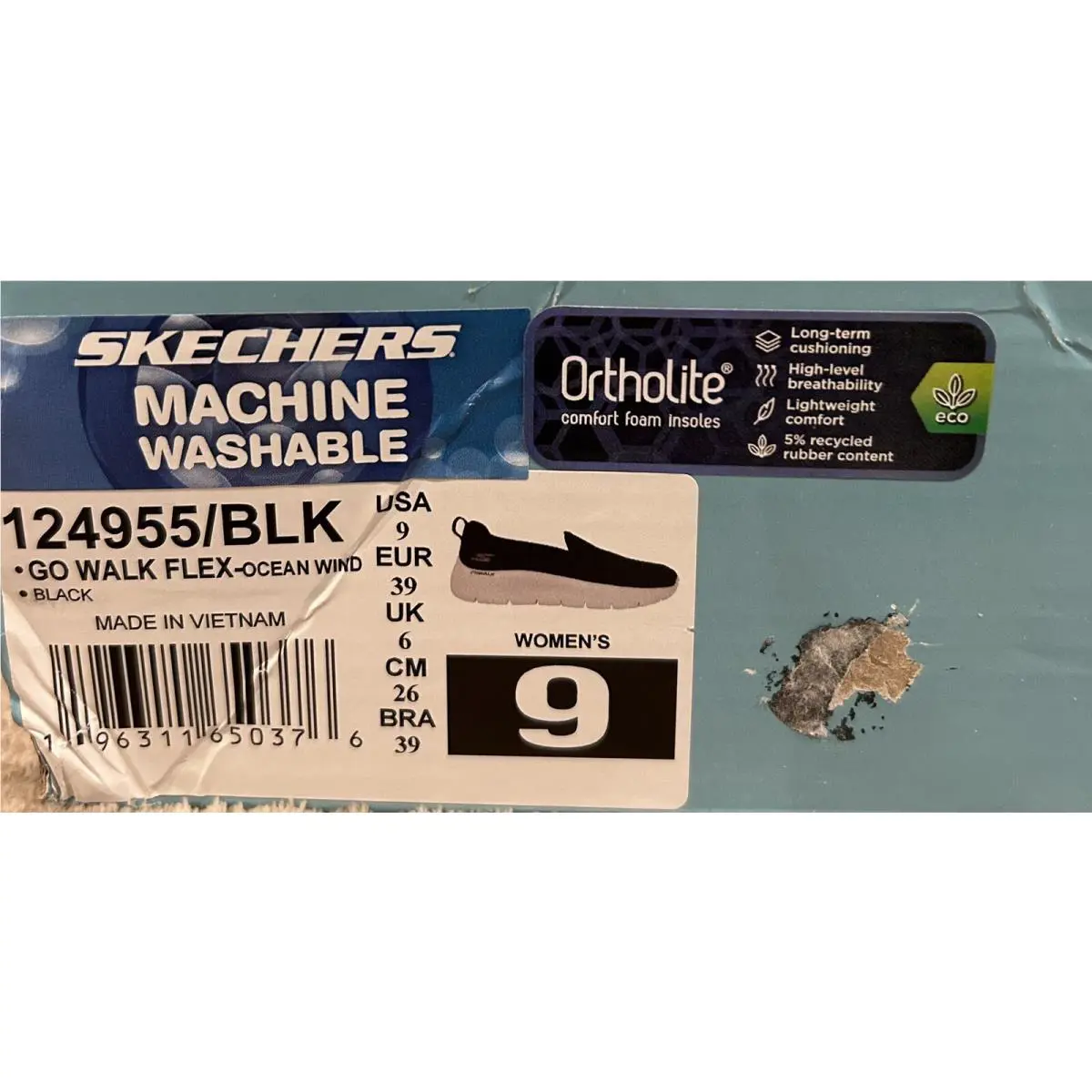 Skechers shoes - Skechers GoWalk Flex-Ocean Wind - GoWalk Wind - Black & White bottoms 19