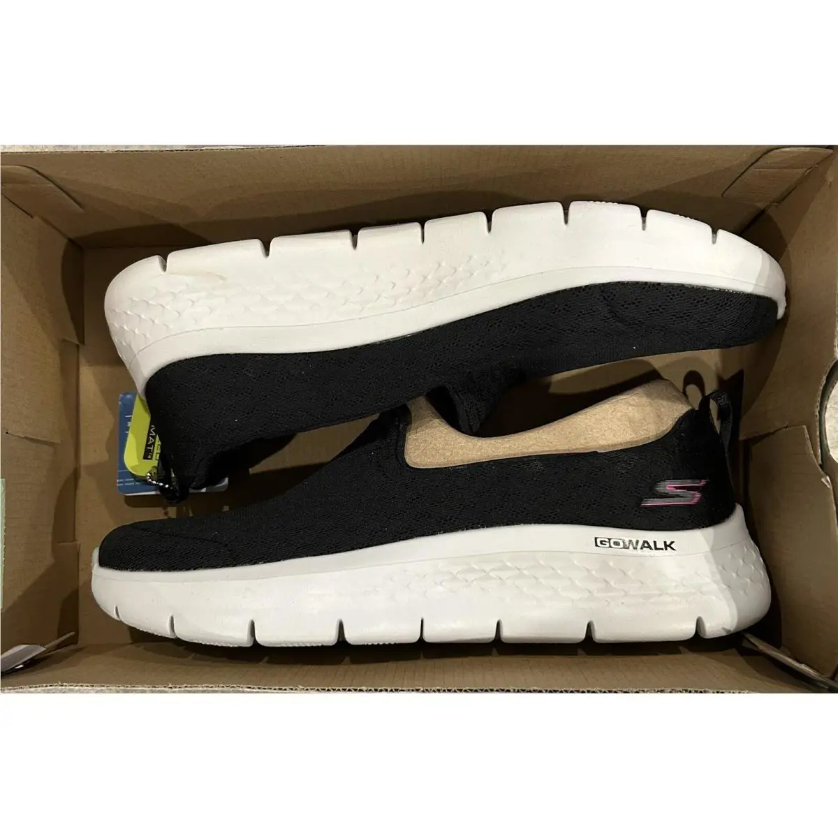 Skechers shoes - Skechers GoWalk Flex-Ocean Wind - GoWalk Wind - Black & White bottoms 1