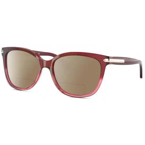HC8132 Cat Eye Polarized Bifocal Sunglass Glitter Pink Crystal 57mm 41 Opt Brown by Coach