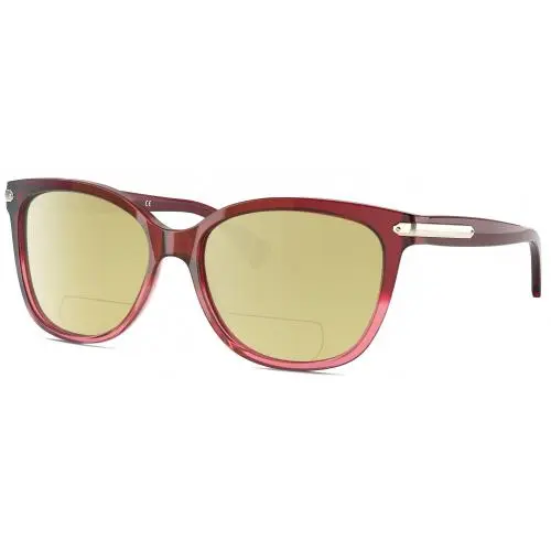 HC8132 Cat Eye Polarized Bifocal Sunglass Glitter Pink Crystal 57mm 41 Opt Yellow by Coach