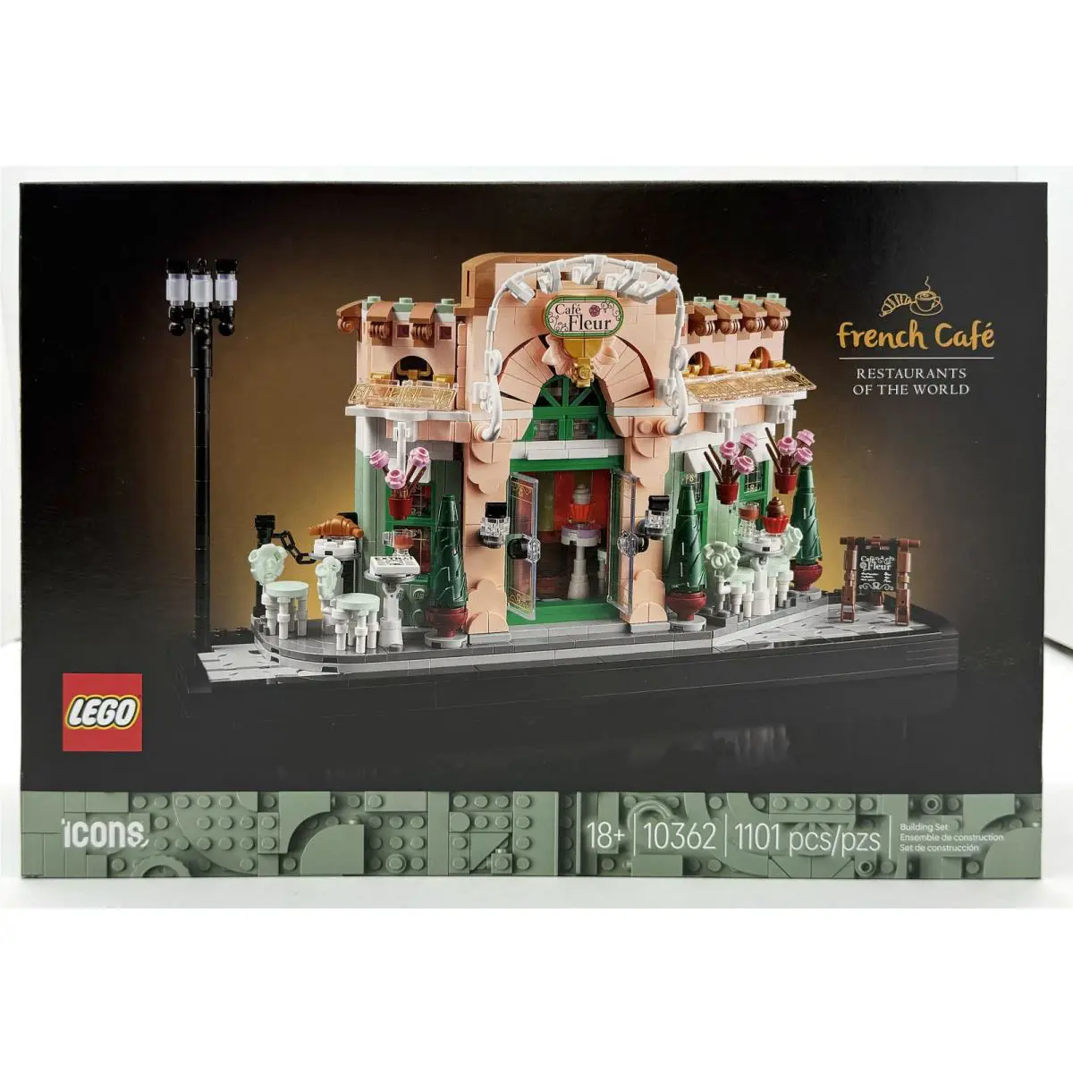 Lego 10362 Icons French Café Paris Building Kit For Ages 18+ 1101 Pieces