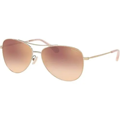 Coach HC7079 90056F Light Gold Sunglasses