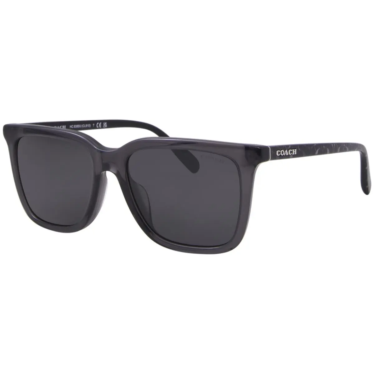 CL910 HC8385U 579387 Sunglasses Men`s Transparent Grey/solid Grey 54mm by Coach