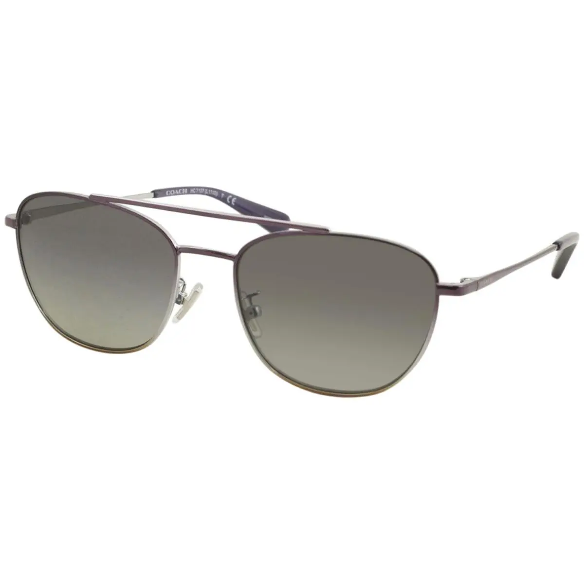 Women`s HC7107 HC/7107 934211 Purple/white Chrome/rose Sunglasses 55mm by Coach